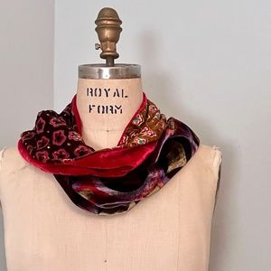 Nordstrom eclectic VELVET patchwork SCARF